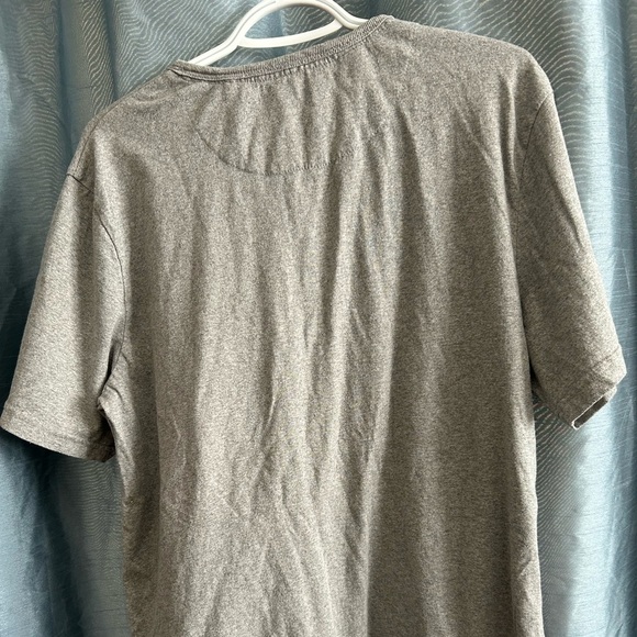 Buffalo David Bitton Light Gray Henley Tee- large- lightly used - Picture 3 of 9